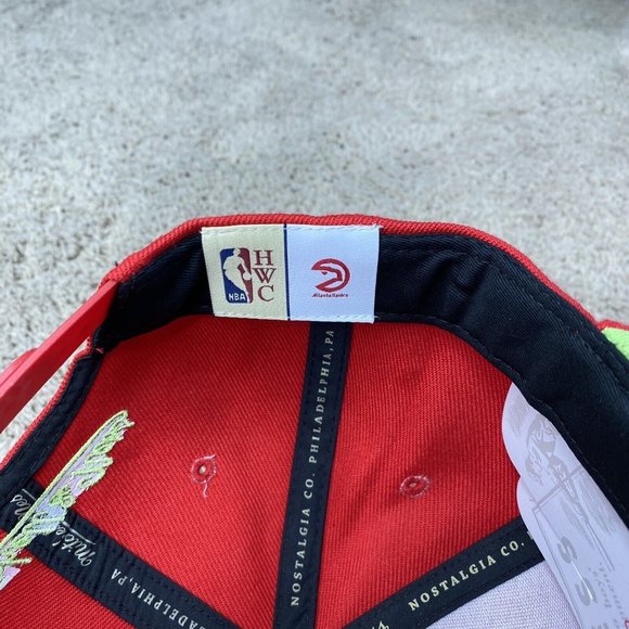 New Jersey Nets Mitchell & Ness Hat Reverse Grinch Team Snapback HWC Red Cap NWT - Picture 9 of 10